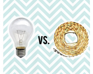LED lights versus incandescent light bulb watts