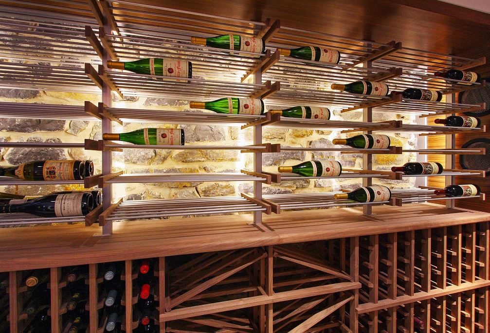 specialty lighting contemporary wine cellar