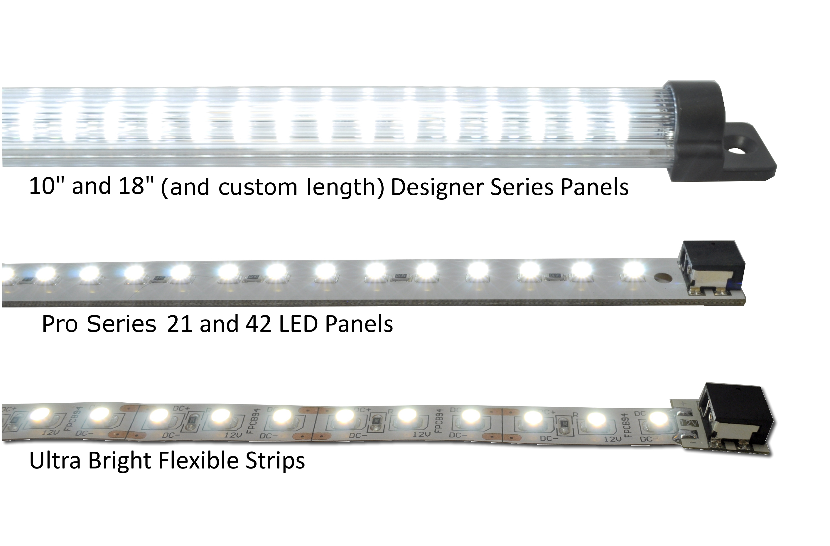 comparison of panels and flexible strips